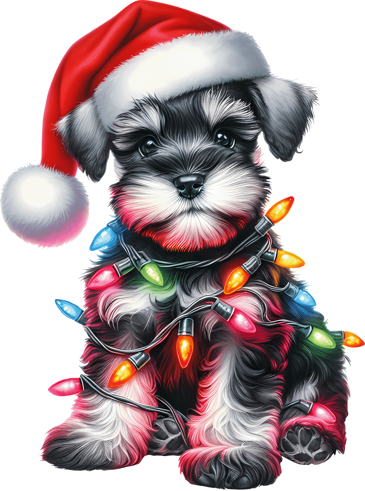 Dog Breed Christmas Lights DTF Transfer