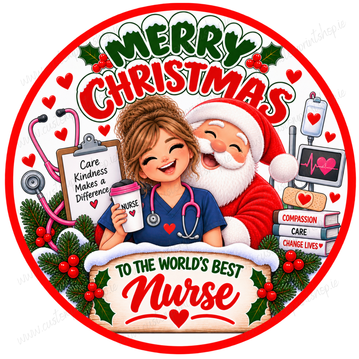 Printed Christmas Sweet Tub Labels