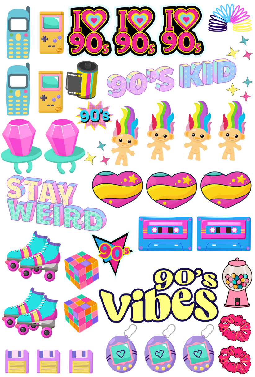 Nineties - 13.5*20cm UV DTF Sheet