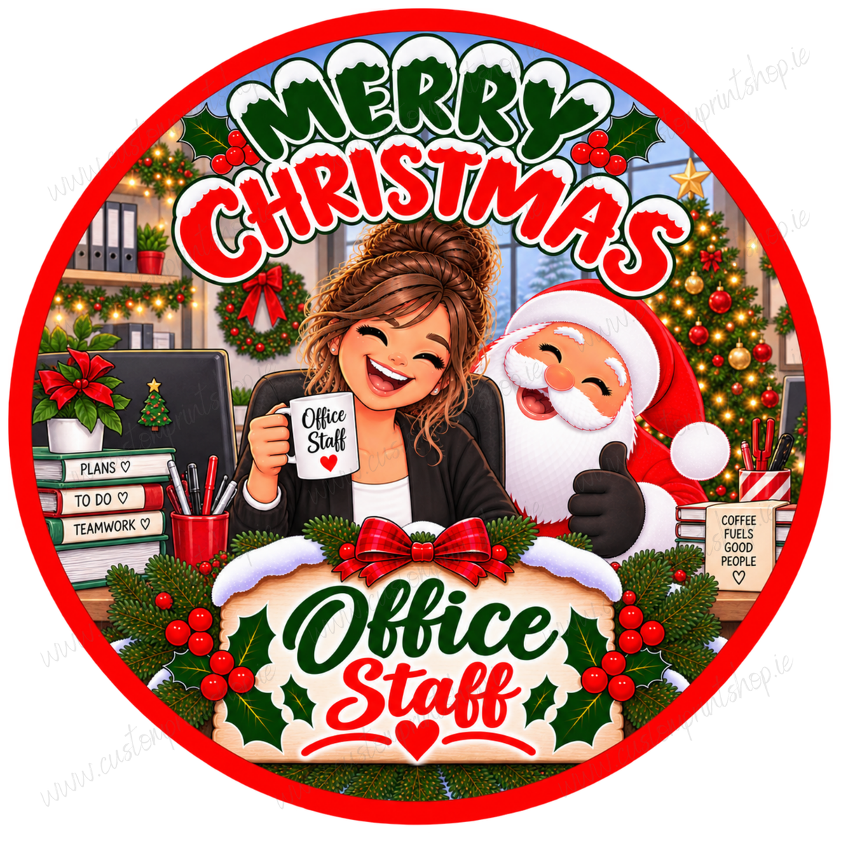 Printed Christmas Sweet Tub Labels