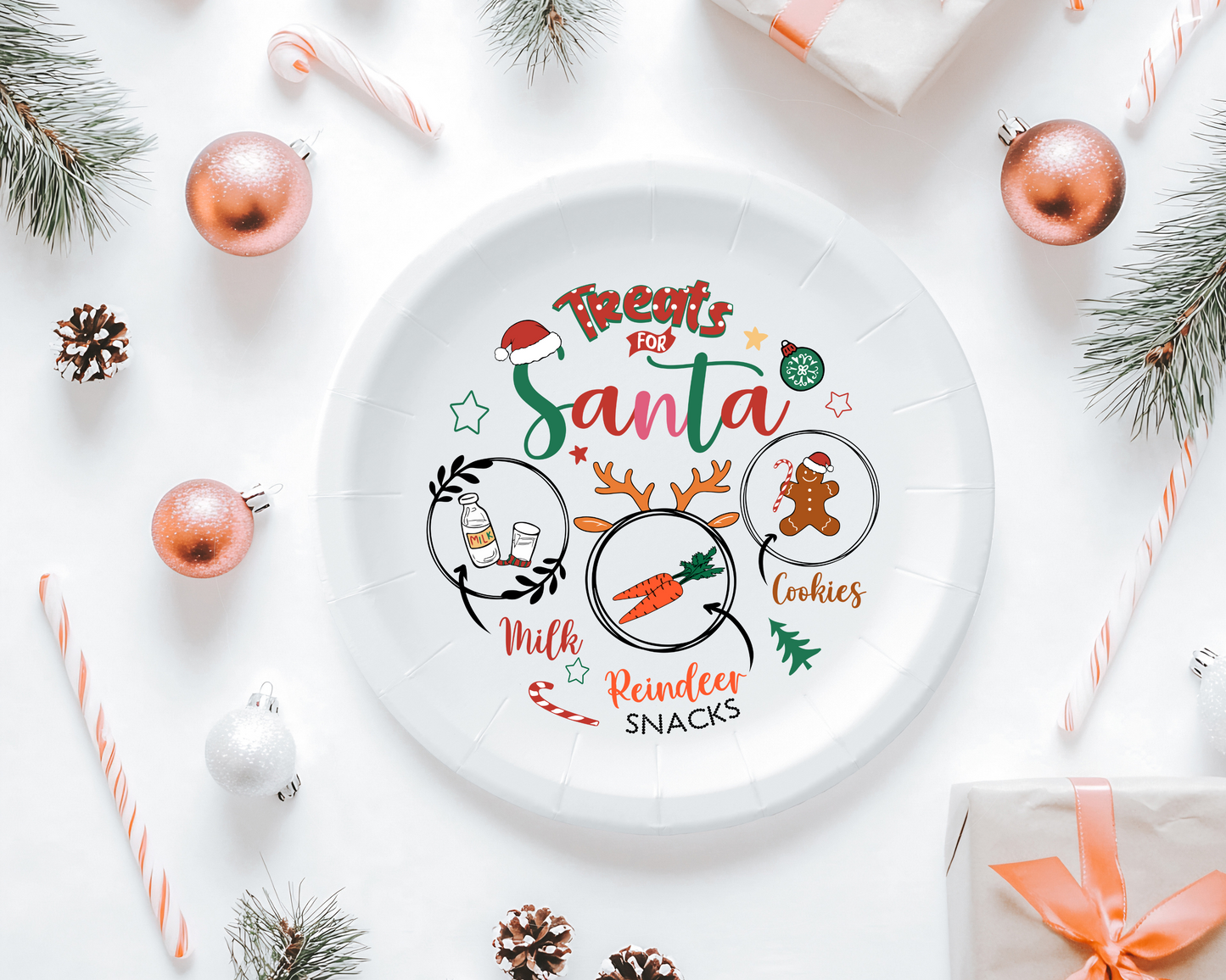 Santa Treat Plate UVDTF Transfer