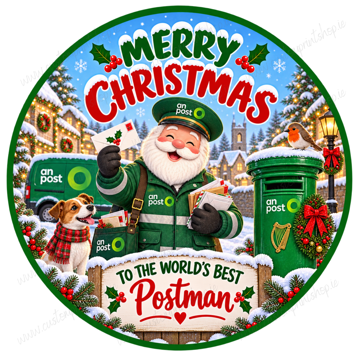 Printed Christmas Sweet Tub Labels