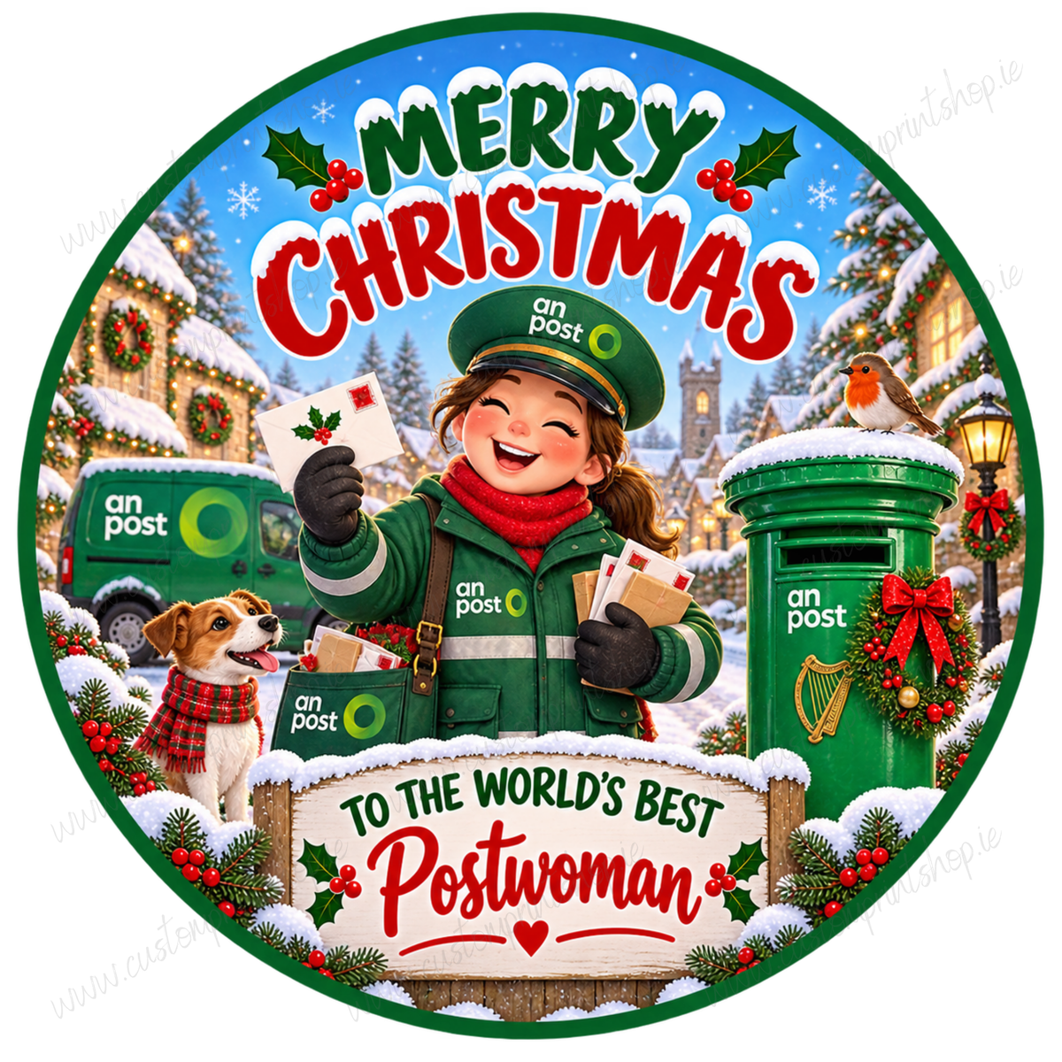 Printed Christmas Sweet Tub Labels