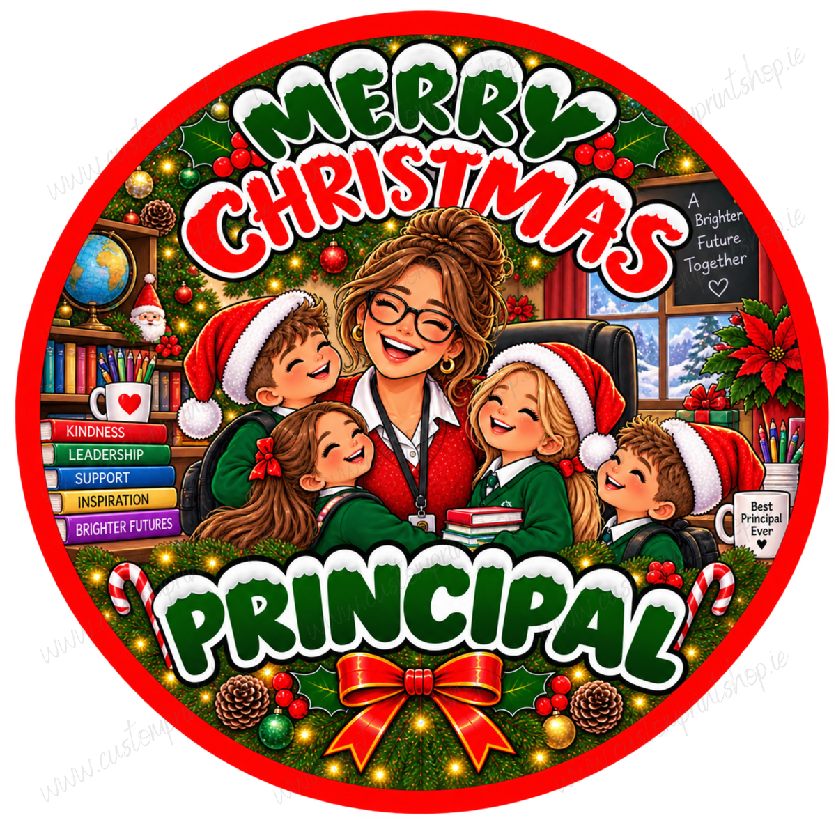 Printed Christmas Sweet Tub Labels