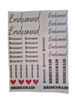 Bridesmaid Text BLACK A4 size UV DTF