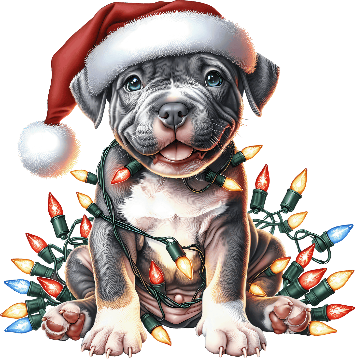 Dog Breed Christmas Lights DTF Transfer