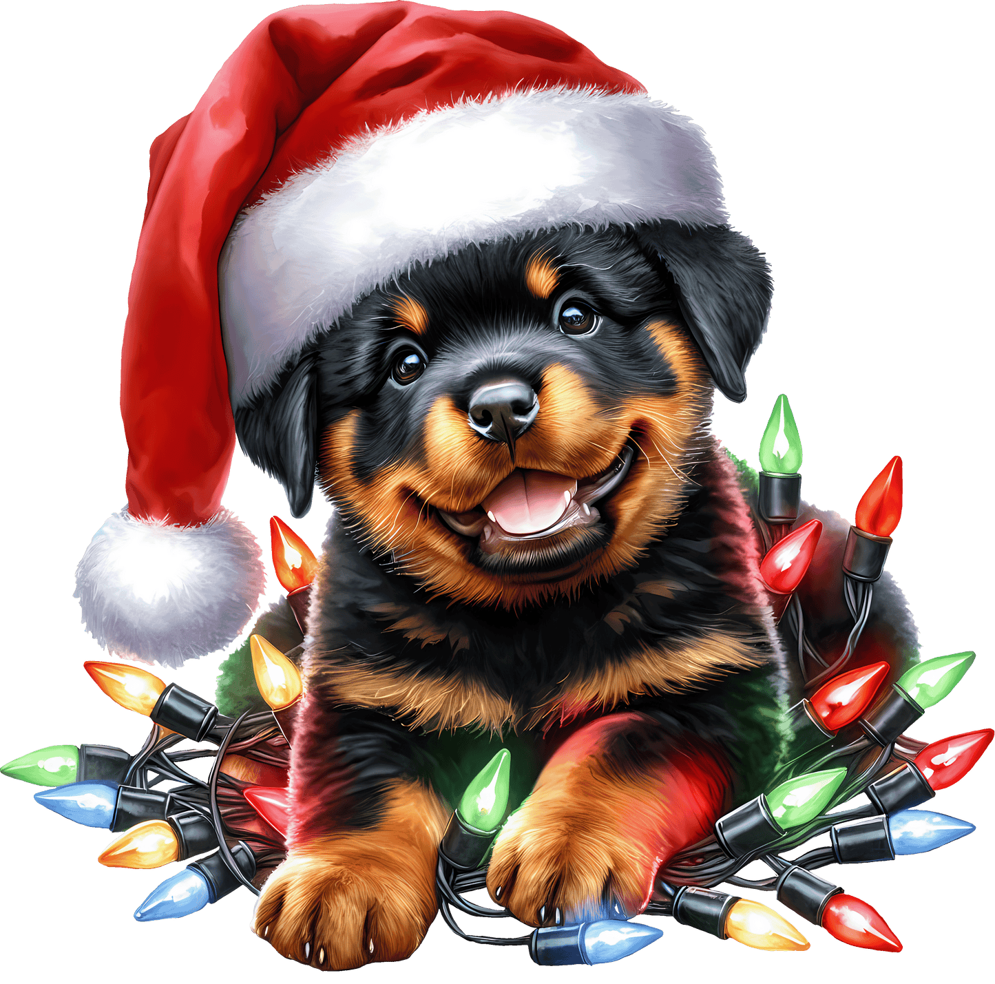 Dog Breed Christmas Lights DTF Transfer