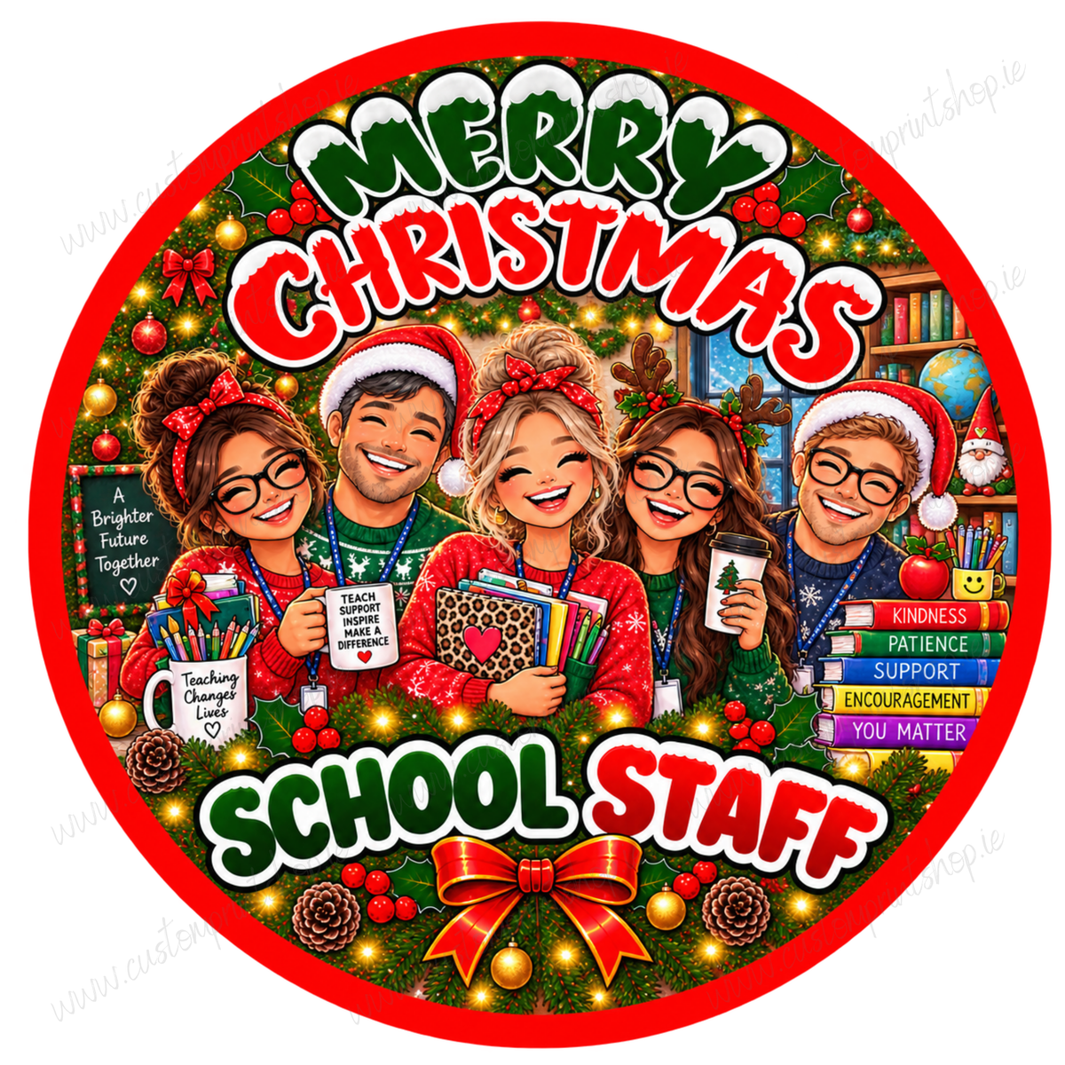 Printed Christmas Sweet Tub Labels