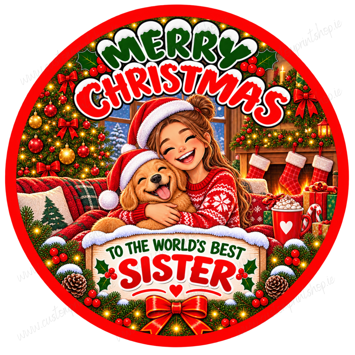 Printed Christmas Sweet Tub Labels