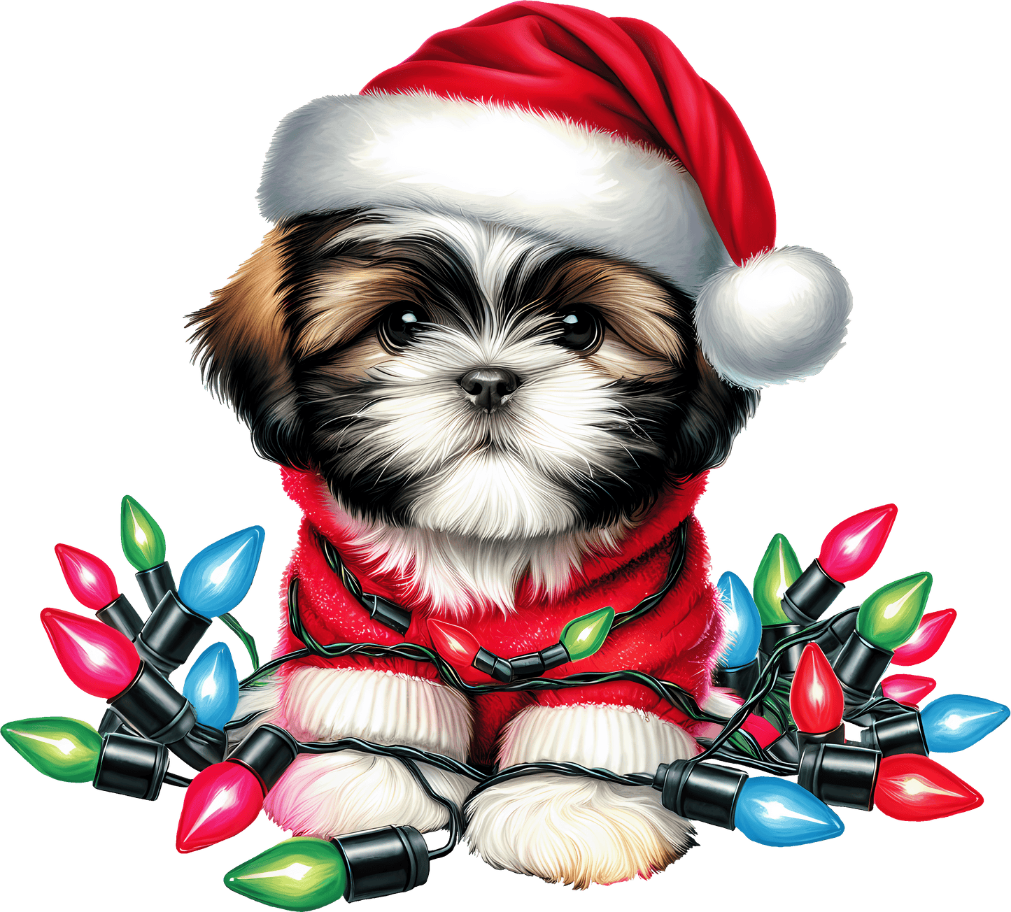 Dog Breed Christmas Lights DTF Transfer