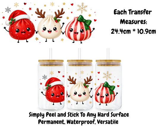 Christmas Squishy Dumpling- 16oz UVDTF Transfer