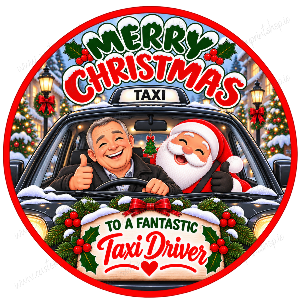 Printed Christmas Sweet Tub Labels