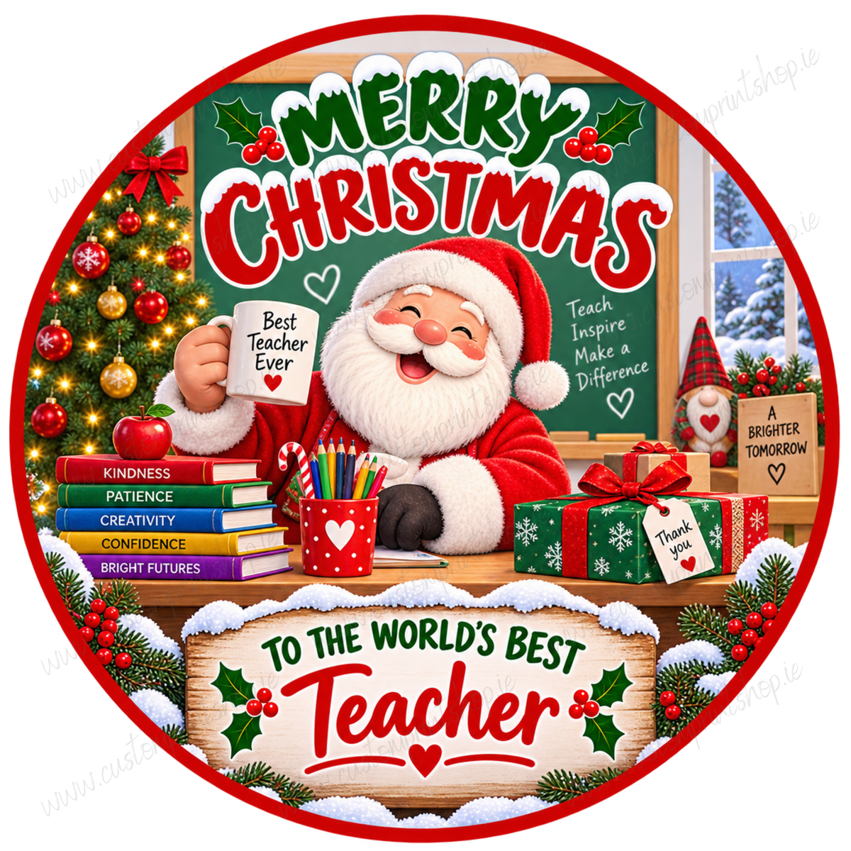 Printed Christmas Sweet Tub Labels