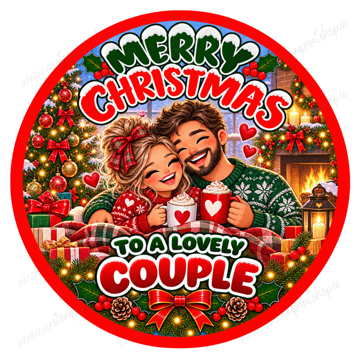 Printed Christmas Sweet Tub Labels