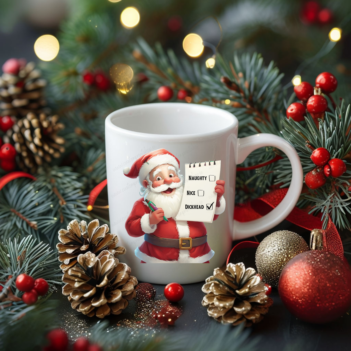 Naughty Santa UV DTF