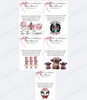 DIGITAL FILE - Christmas Wish Bracelet Backing Cards