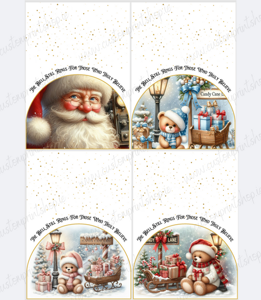 DIGITAL FILE - Christmas Bell Backing Cards