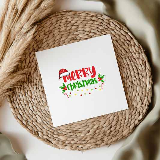 Merry Christmas UVDTF Transfer