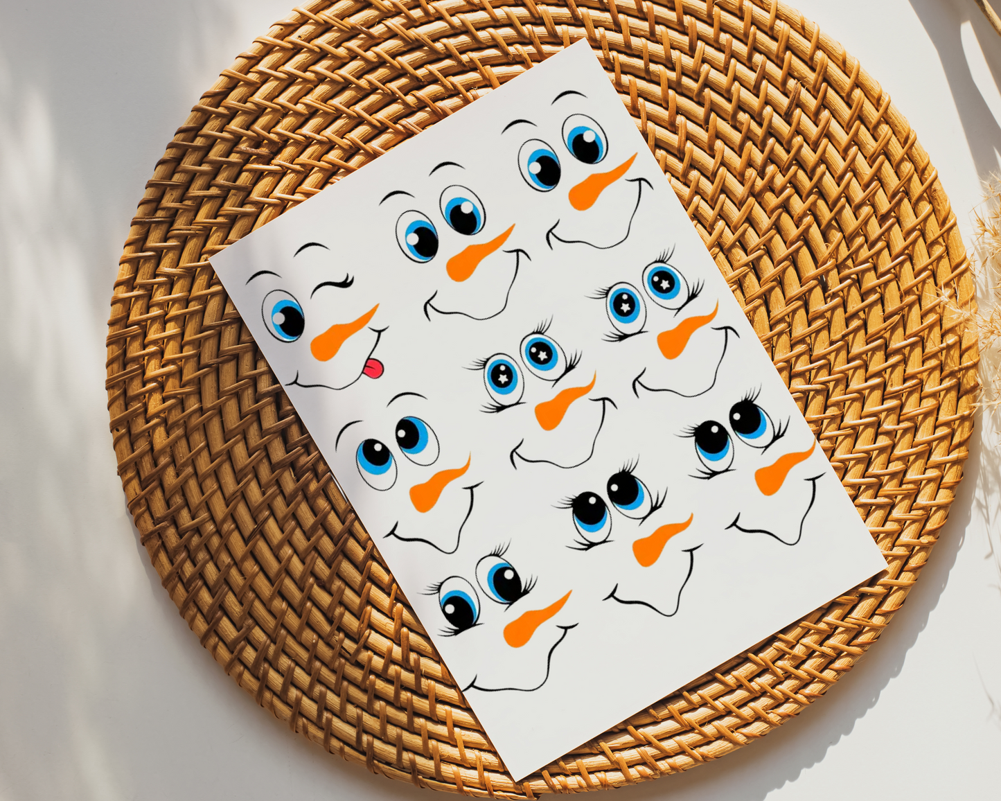 Snowman Faces UVDTF Sheet