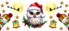 White Christmas Owl - 16oz UVDTF Transfer