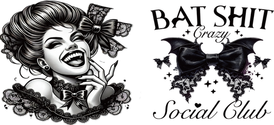 Bat Shit Crazy Social Club - 16oz UVDTF Transfer