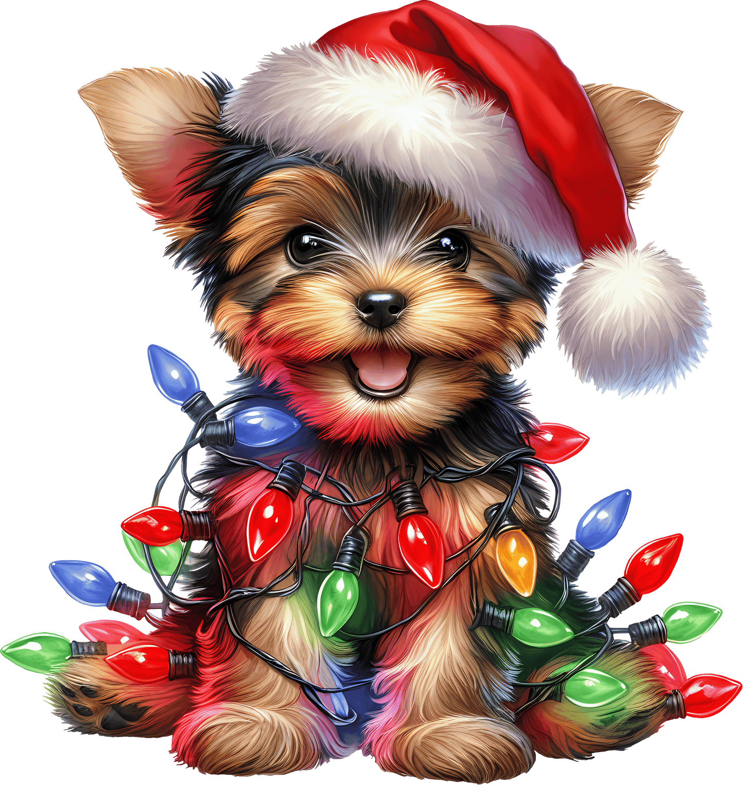 Dog Breed Christmas Lights DTF Transfer