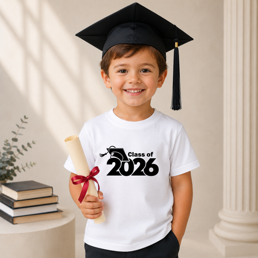 Class of 2026 Graduation Black DTF Transfer