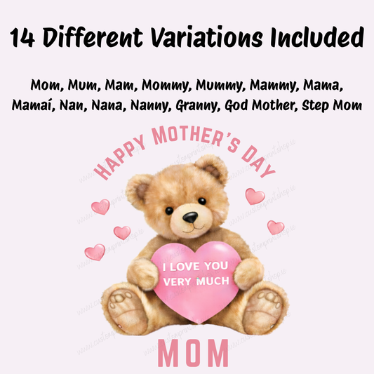 DIGITAL FILE - Mothers Day Bears (14 Variations Included)