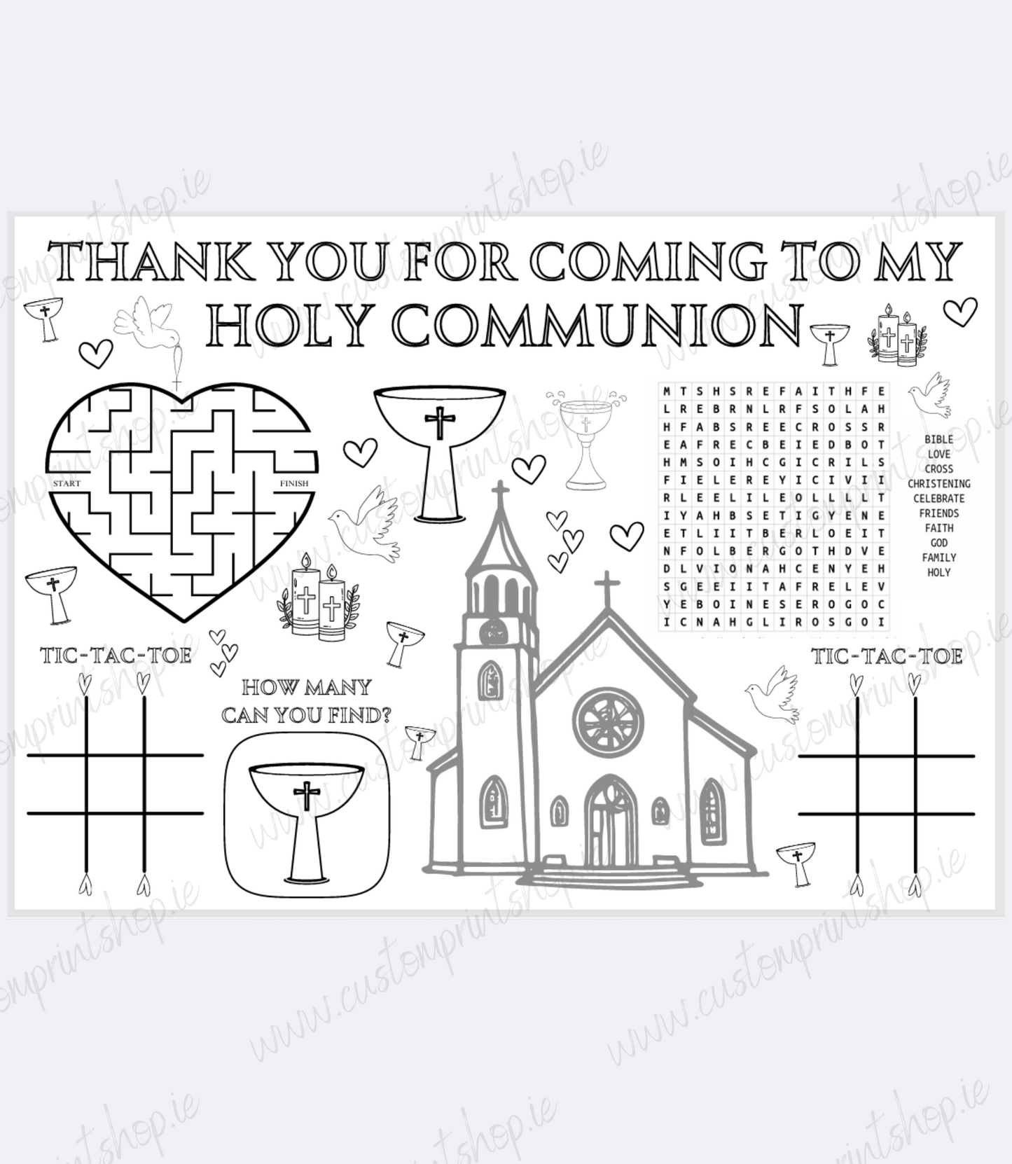 DIGITAL FILE - Communion Placemat