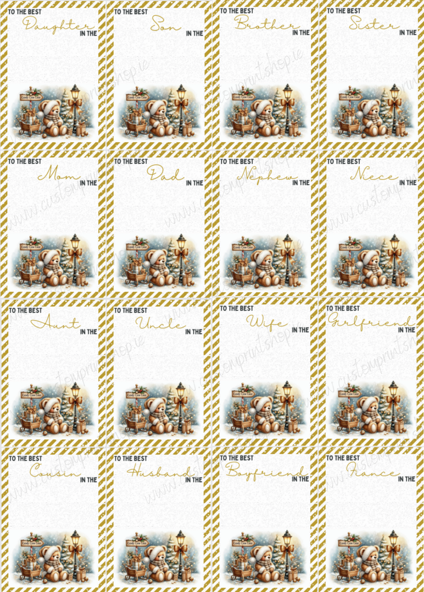 DIGITAL FILE - Candy Cane Lane Galaxy Boards BUNDLE of 48