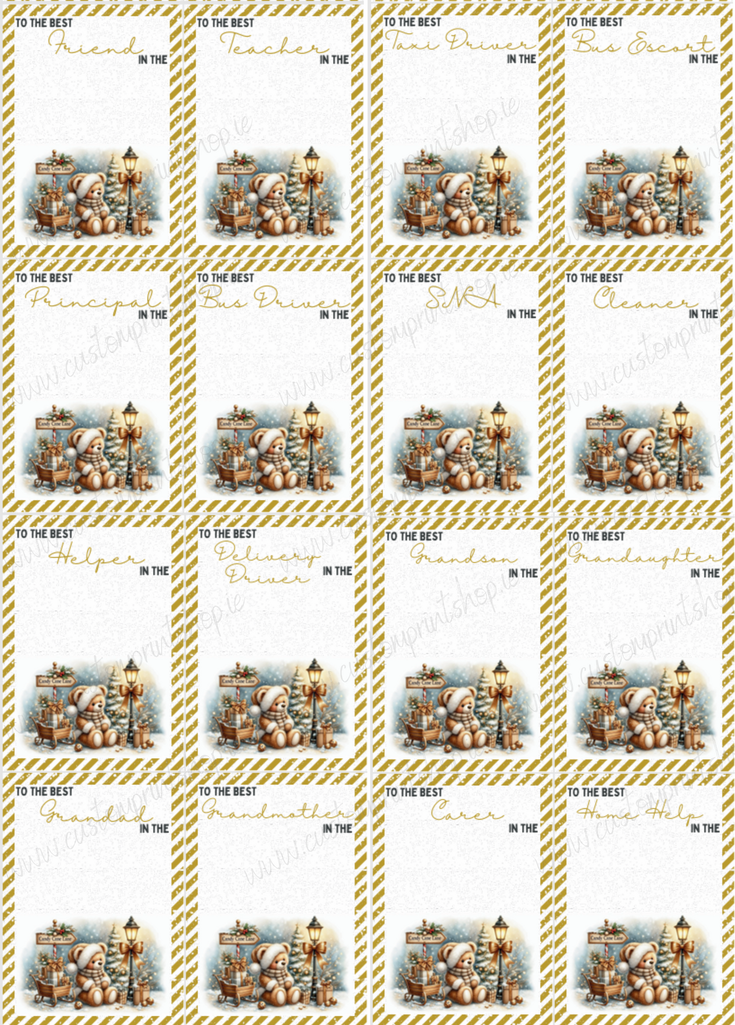 DIGITAL FILE - Candy Cane Lane Galaxy Boards BUNDLE of 48