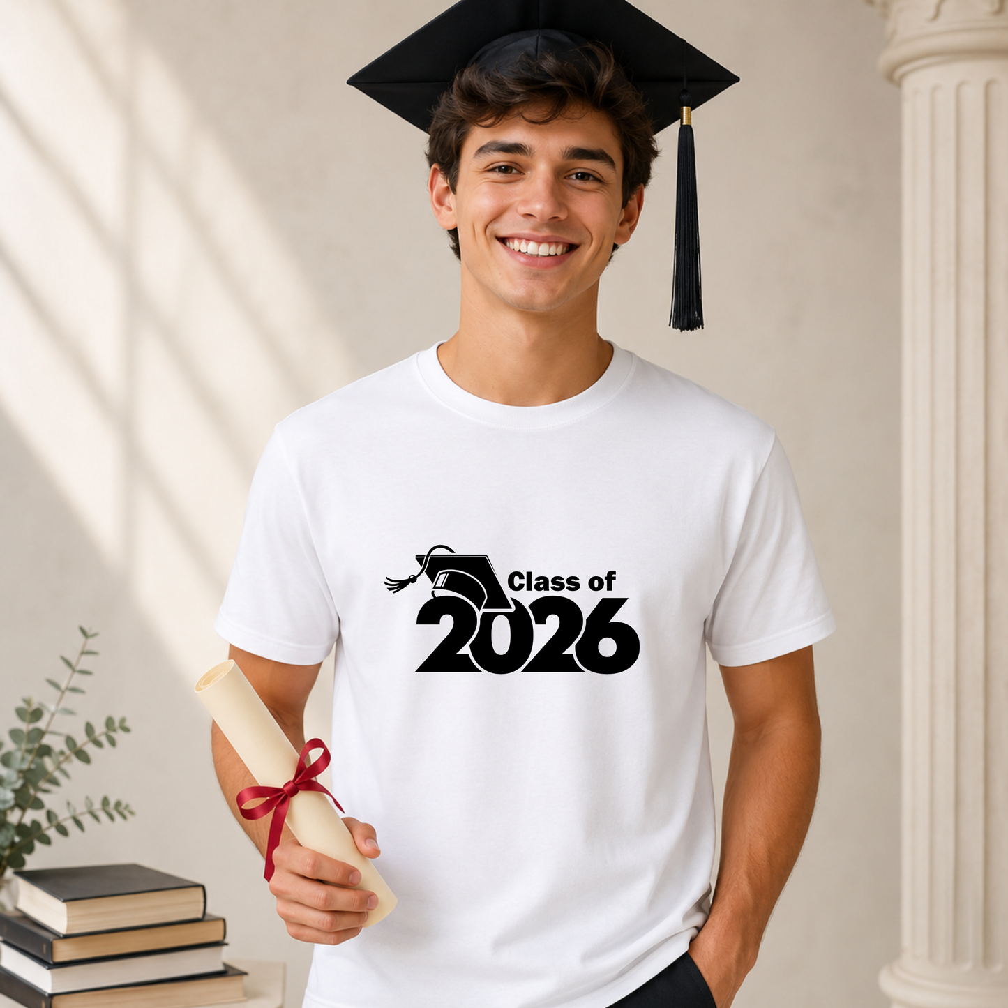 Class of 2026 Graduation Black DTF Transfer