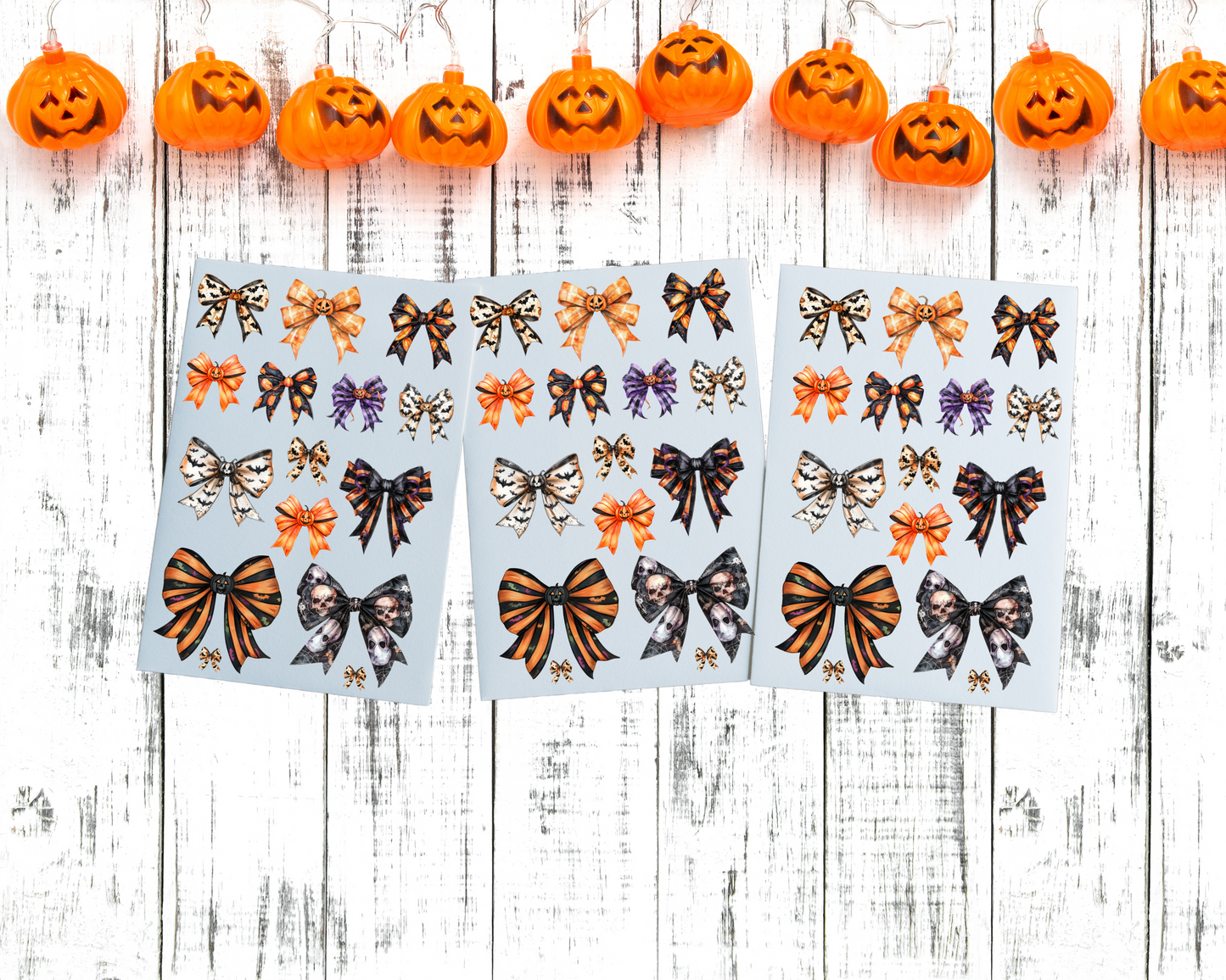 Halloween Bows - 13.5*20cm UV DTF Sheet