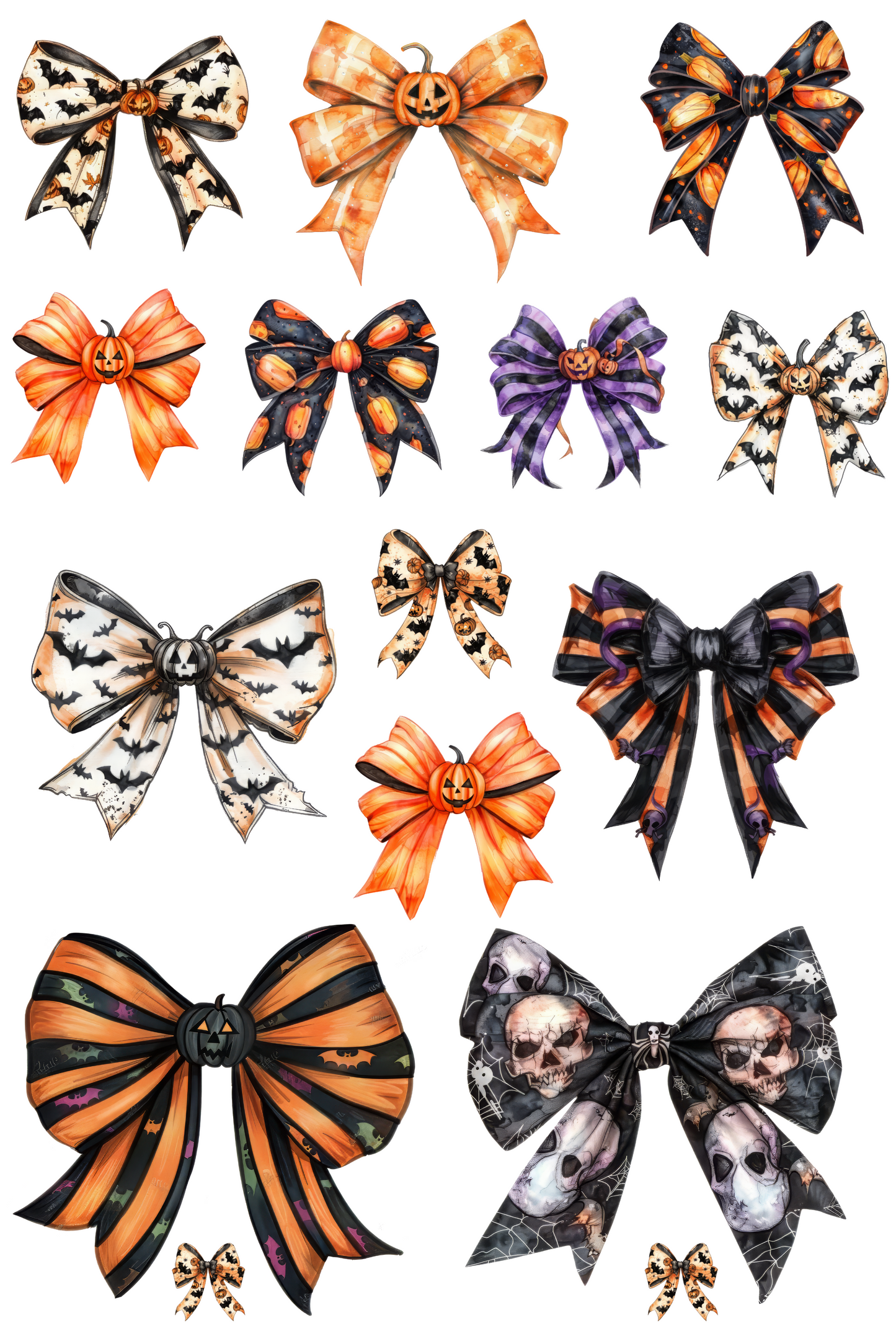 Halloween Bows - 13.5*20cm UV DTF Sheet