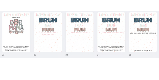 DIGITAL FILE - Mother's Day Mixed Backing Cards