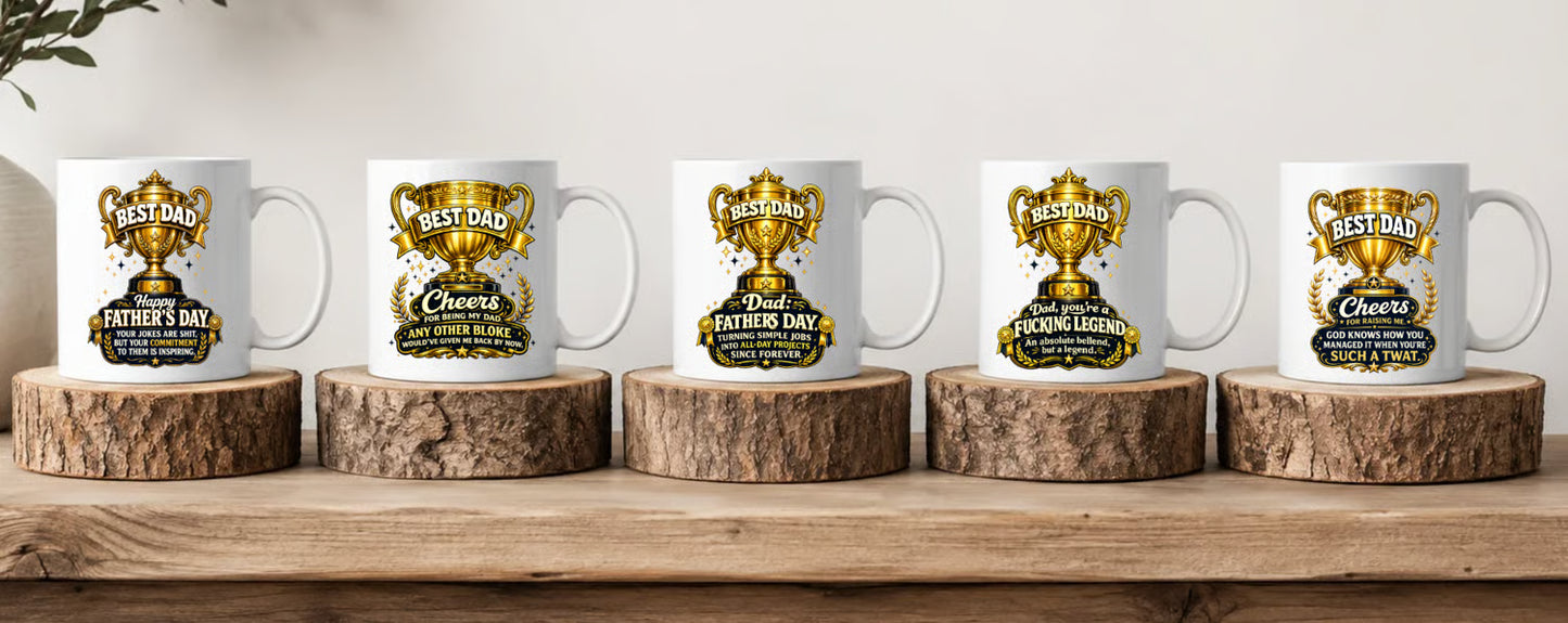 DIGITAL FILE - Rude/Funny Best Dad Fathers Day BUNDLE