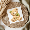 Shamrock Teddy Bear Heart UV DTF Decal
