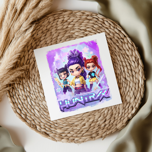 Purple Huntrix Kpop UV DTF Decal