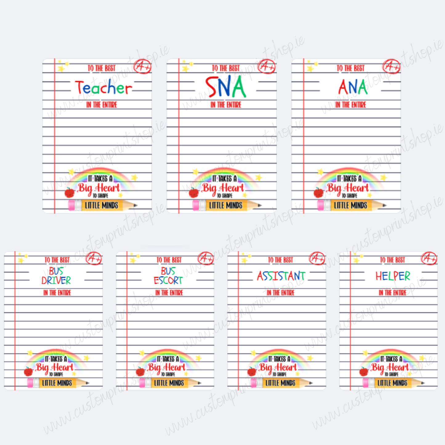 DIGITAL FILE - SNA/ANA/TEACHER/BUS DRIVER/BUS ESCORT/ASSISTANT Notebook Style Galaxy Bar Boards