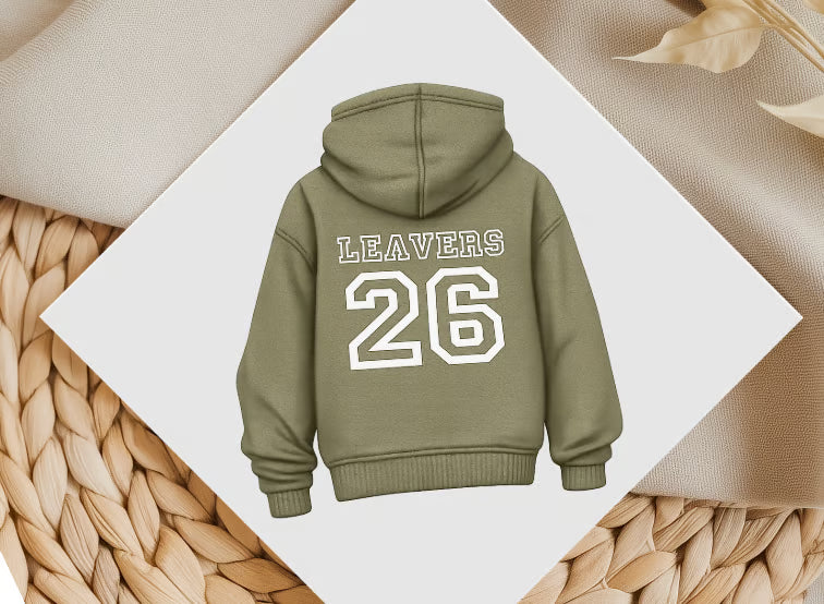DIGITAL FILE - Leavers 2026 Hoodies - 36 Colours