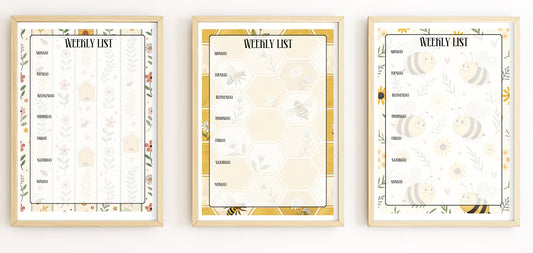 DIGITAL FILE - Weekly Lists Prints