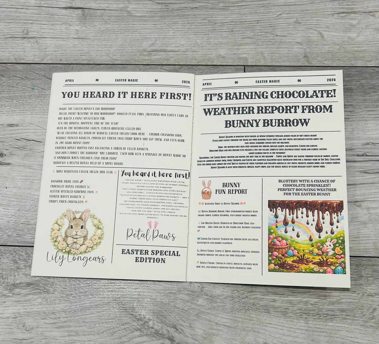 DIGITAL FILE - Easter Bunny Newspaper