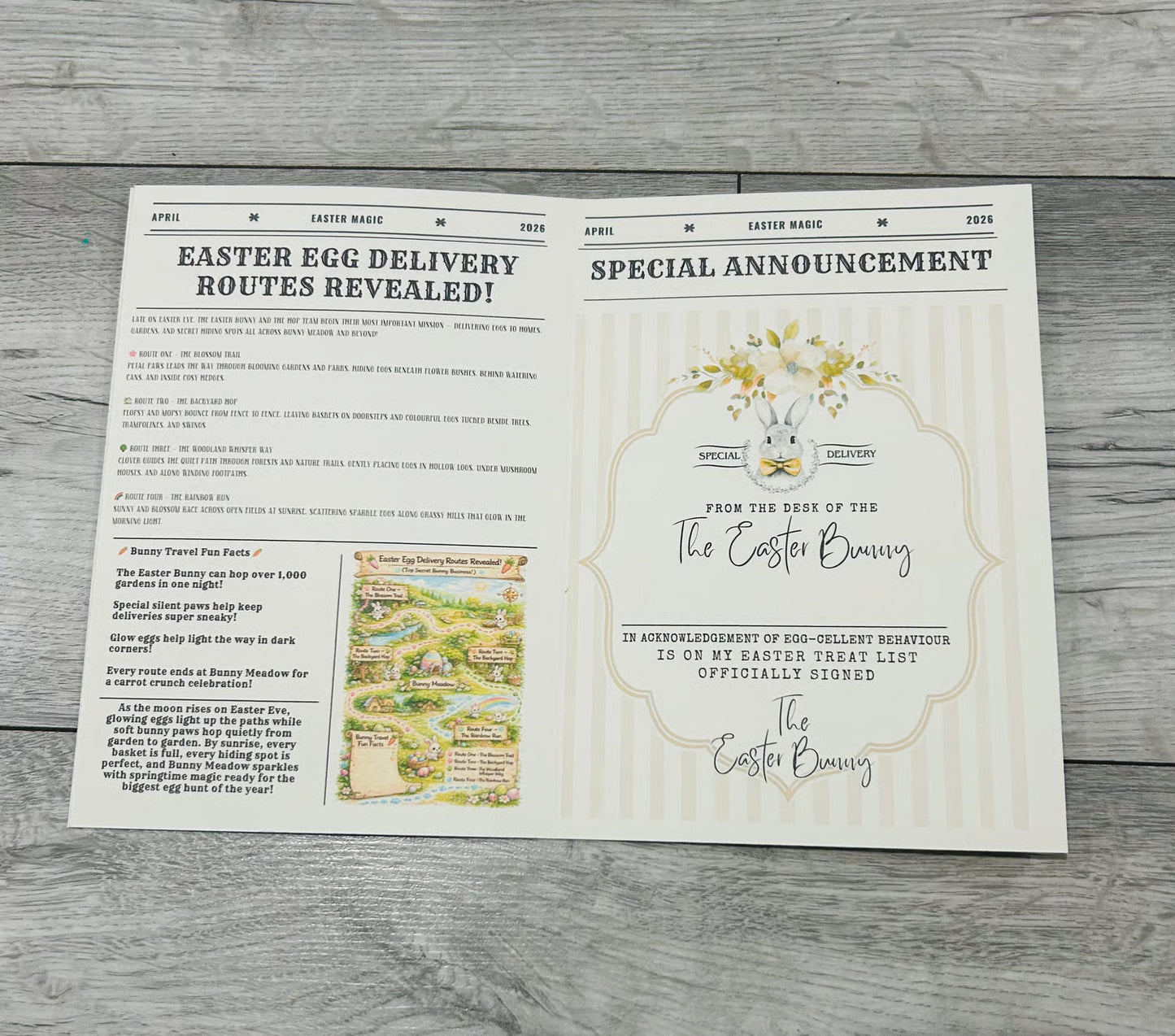 DIGITAL FILE - Easter Bunny Newspaper