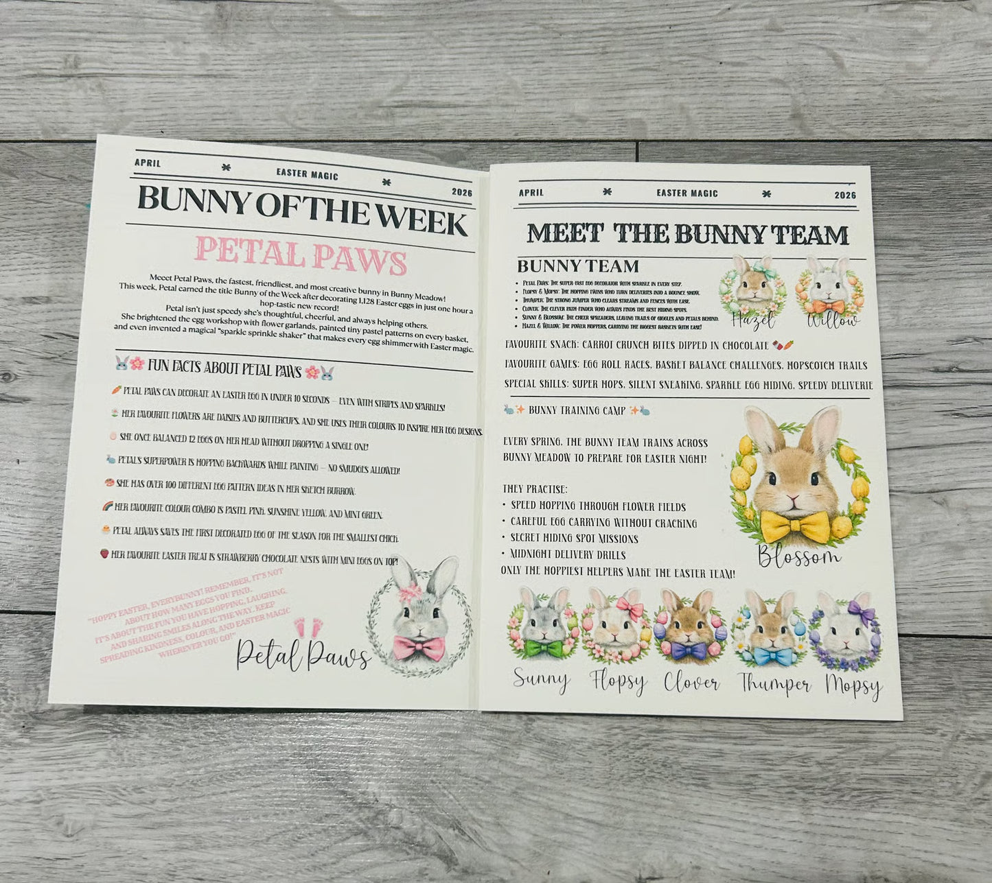 DIGITAL FILE - Easter Bunny Newspaper