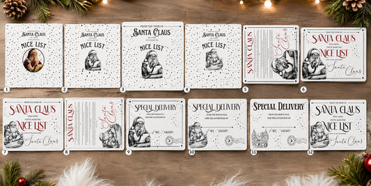 DIGITAL FILE - Vintage Style Christmas Certificates