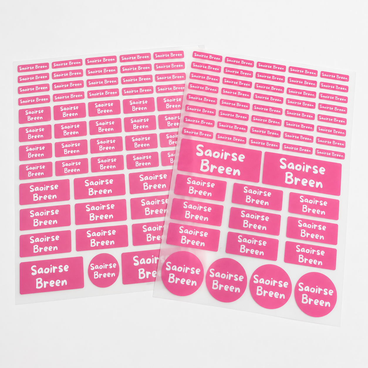 Personalised School Name Labels (A4 Size Sheets)