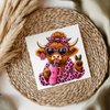 Relax Refresh Recharge - Pink Highland Cow UVDTF Transfer
