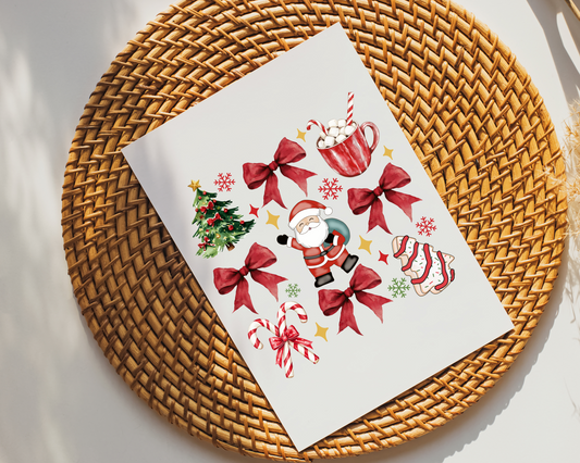 Red Christmas UVDTF Sheet