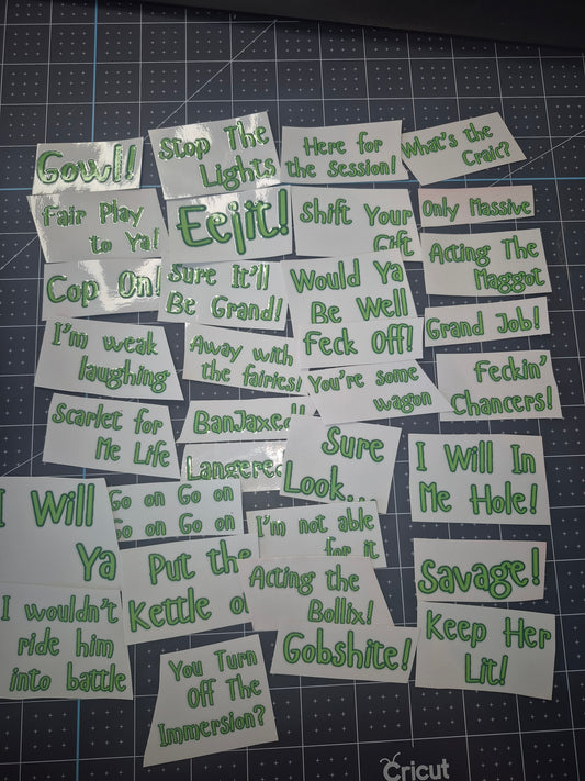 33 Irish Slang/Phrases UVDTF Bundle