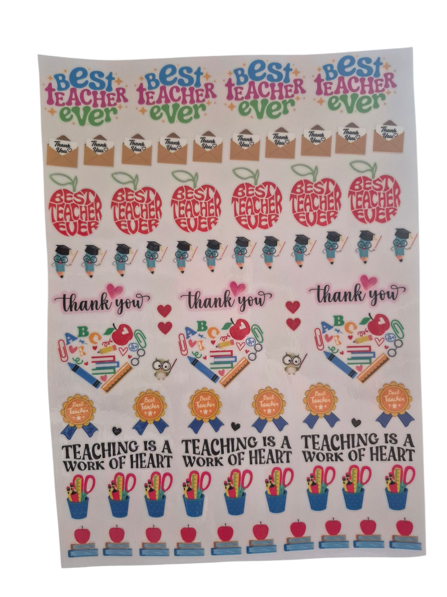 Teacher A4 size UV DTF